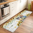 thumbnail image 2 of 2'x6' Rug Runners for Hallways Kitchen, Spring Dog Non Slip Entryway Beside Floor Carpet Runner, Sunflower Daisy Botanical Vintage Washable Laundry Room Bedroom Throw Rugs Mat for Family Pet, 2 of 8