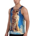 thumbnail image 2 of Rateoe Starry Sky Cloud Dog Pattern Sleeveless Gym Shirt Muscle Tee Breathable Workout Shirt Slim-Fit Tank Quick Dry Fit Muscle Tank Top Bodybuilding Sleeveless T Shirt-4X-Large, 2 of 7