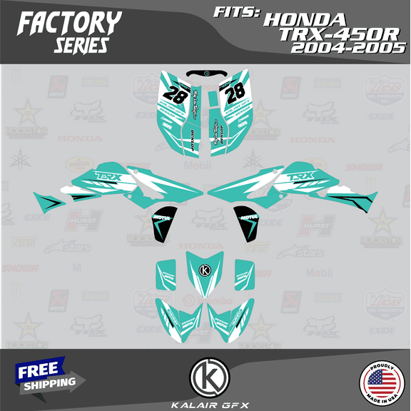 Kalair GFX Graphics Kit for Honda TRX450R (2004-2005) Factory Series