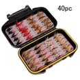thumbnail image 2 of Soidarity Equipo de pesca con mosca, juego de moscas con caja de almacenamiento, cebo artificial húmedo multicolor, anzuelos para exteriores, Pescar 40 piezas, 2 of 6