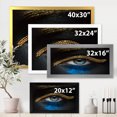 thumbnail image 4 of Designart 'Girl Eyes With Gold Chain and Blue Pigment' Modern Framed Art Print, 4 of 4