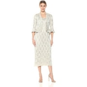 RM Richards Womens Two Piece Lace Long Jacket Dress Missy