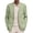 Light Green, variant on Breezora Tailored Men's Long Sleeve Notch Collar Casual Blazer with Pocket Detail for Office and Business Events XXXL Size Black