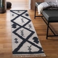 thumbnail image 2 of Superior Wakana Southwestern Wool Runner, 2’ 6" x 10', Charcoal, 2 of 5
