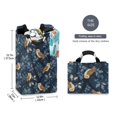 thumbnail image 2 of Yayeee Freestanding Laundry Hamper with Handle Collapsible Large Storage Basket for Clothes, Blue Cartoon Owl Pattern, 2 of 7