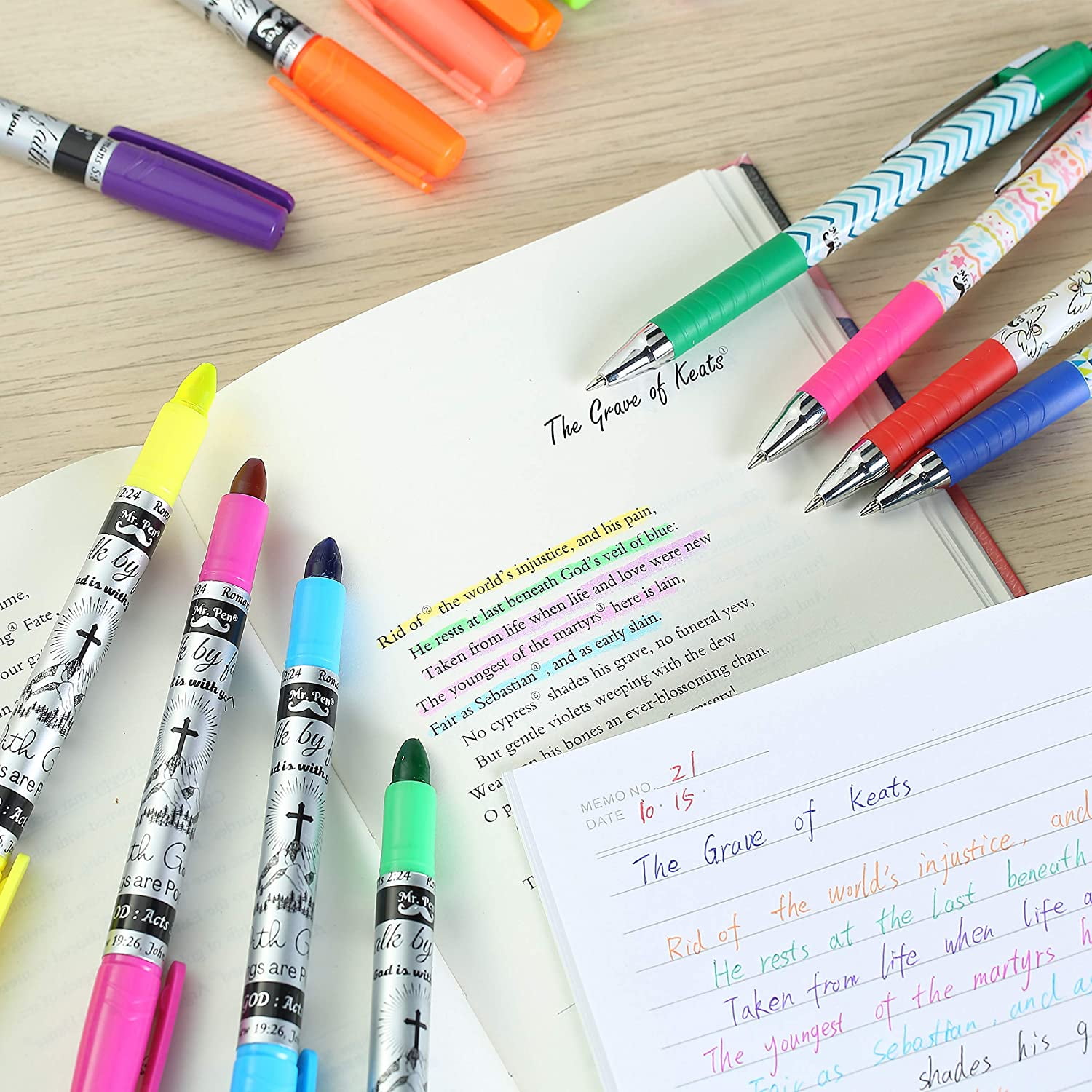 16pk Mr. Pen Bible Pens, Colored Pens, Pens for Journaling, Bible