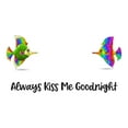 thumbnail image 2 of Always Kiss Me Goodnight Stained Glass Decals Stickers Beautiful Crown Prince Unicorns Royalty Sweet Dreams For Mirror Decorating Holiday Gift Ideas Bedroom Wall Decal Sticker - Size: 30 In X 15 In, 2 of 5