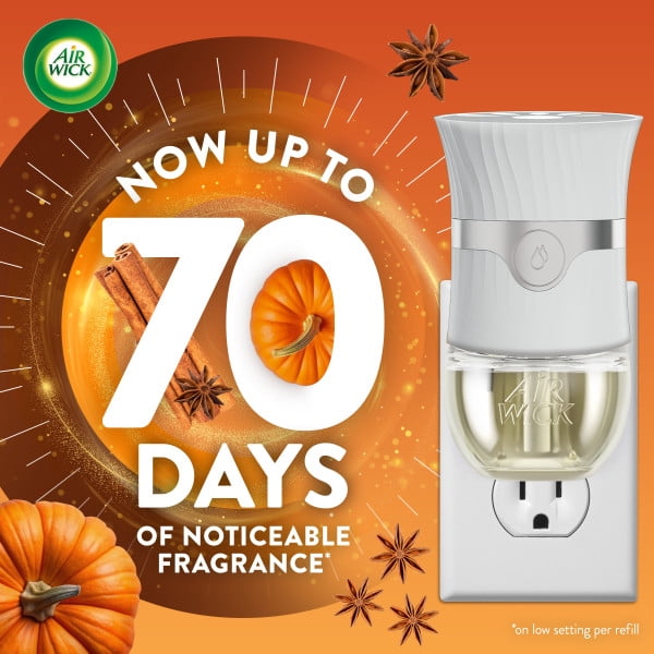 Air Wick Plug-In Scented Oil Warmer Refills, Pumpkin Spice, 6 Count