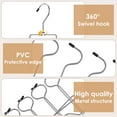 thumbnail image 3 of 2Pcs Underwear Hanger Metal Foldable 8 Layer Space Saving Underwear Hanger Rack Multifunctional with Swivel Hook for Bras Bathing Suits Belts, 3 of 7