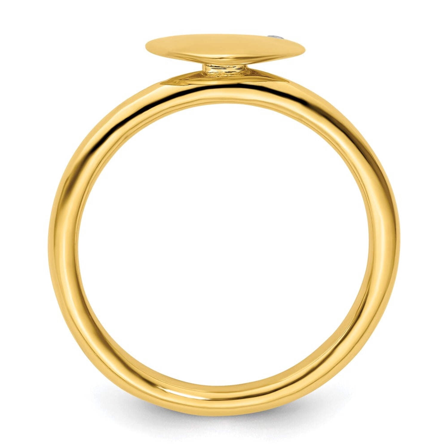 Sterling Silver Gold-plated Heart Diamond Ring
