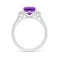 thumbnail image 2 of ANGARA Natural 2.9 Ct. Amethyst with Diamond Classic Ring in 14K White Gold for Women (Ring Size: 6), 2 of 9