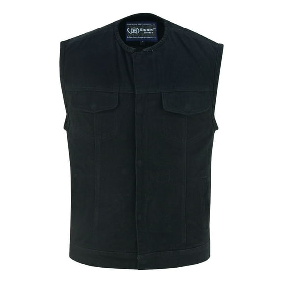 Daniel Smart XS to 12XL Biker Vest for Men Unique Raw biker vest Without Collar Design