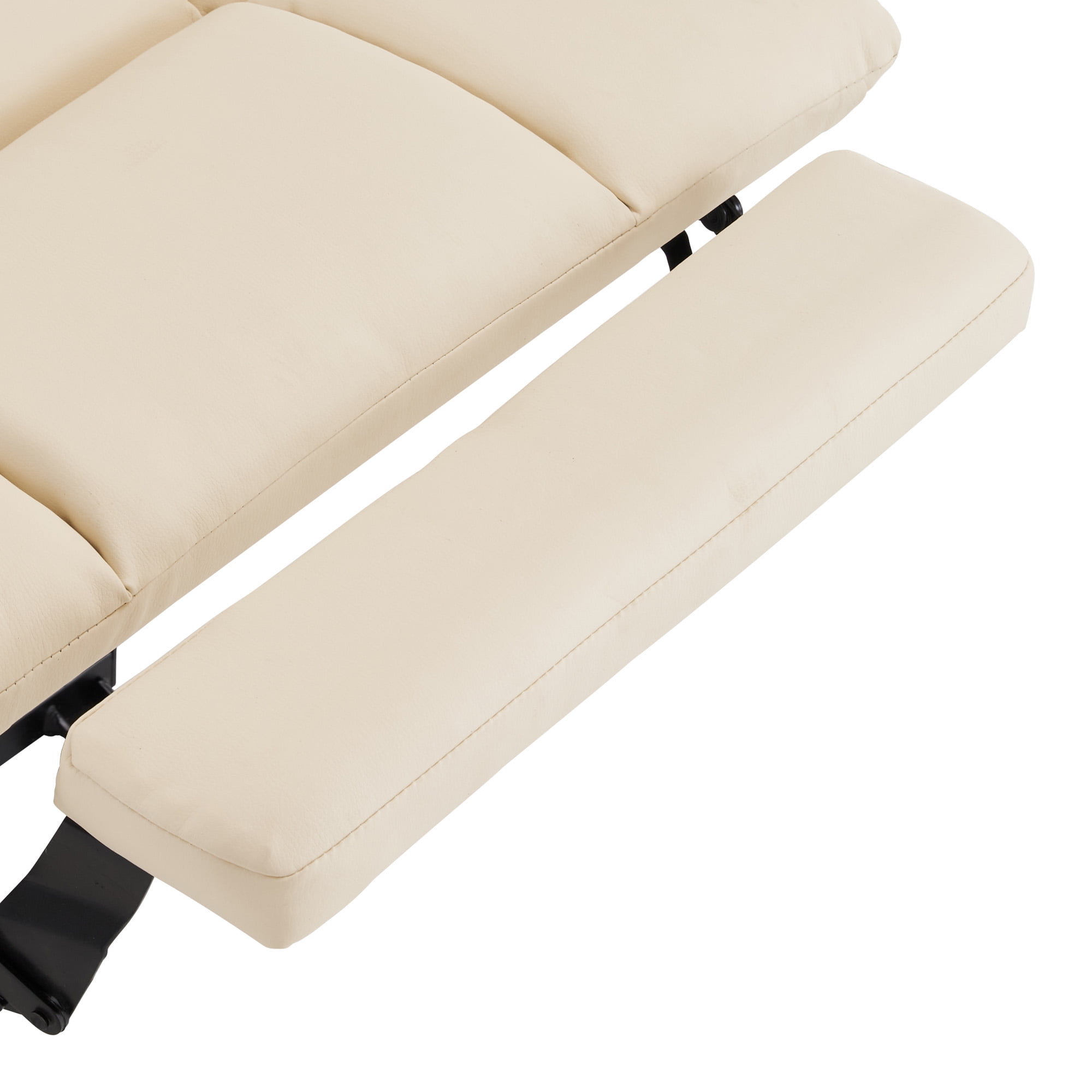 MCombo Power Lift Recliner Chair with Extended Footrest for Elderly, Faux Leather(Cream White)