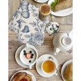 thumbnail image 3 of Blue Floral Butterfly Kitchen Dish Towels for Drying Dishes Set of 3, Vintage Flowers Botanical Waffle Weave Microfiber Hand Tea Bathroom Towels Quick Dry & Absorbent Towel 15.7x23.6, 3 of 7