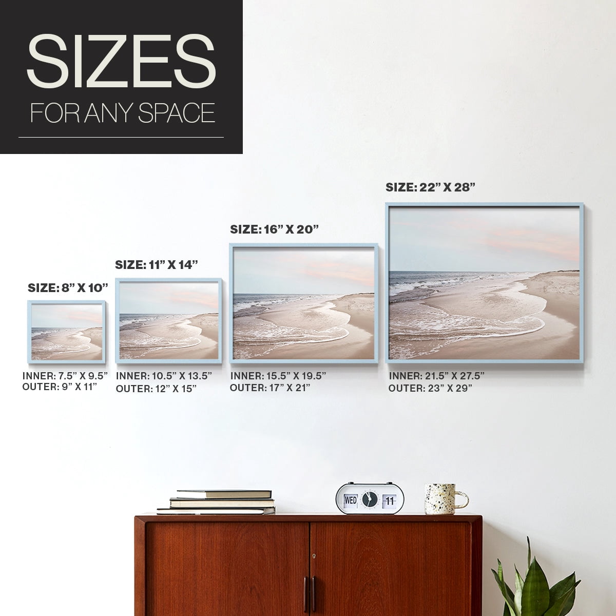 Corolla Soft Shore by Natalie Carpentieri - Restickable Framed Giclée Print