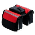 thumbnail image 2 of harmtty Bicycle Bag Anti-crack Reflective Strip Shockproof Large Capacity High Strength 3-in-1 Bike Front Beam Upper Tube Saddle Bag Bicycle Accessories,Red, 2 of 8