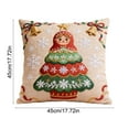 thumbnail image 3 of Cinvoph 18"x18" Embroidered Christmas Throw Pillow Covers Linen Festive Xmas New Year Decorative Pillow Cases for Couch Sofa Bed Chair Living Room Party, Winter Home Decoration, 3 of 6