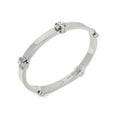 thumbnail image 2 of Tory Burch Classic Logo Hinge Bangle, Silver, 2 of 3