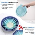 thumbnail image 3 of Walchoice Mixing Bowls with Airtight Lids Set of 6, Plastic Nesting Bowls Prep Bowls for Mixing, Serving, Kitchen Preparing, Storage, Microwave & Freezer Safe, 3 of 7