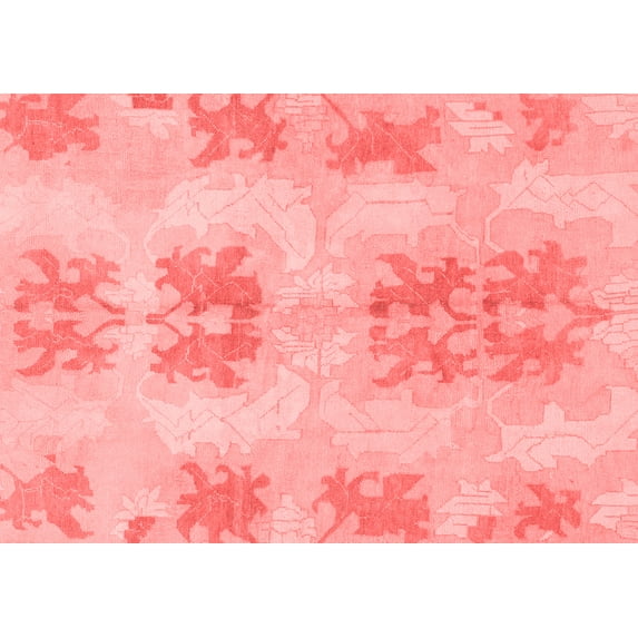 Ahgly Company Machine Washable Indoor Rectangle Abstract Red Modern Area Rugs, 2' x 3'