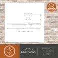 thumbnail image 5 of Vaxcel Adrian 44 In. Quiet Satin Nickel Flush Ceiling Fan with LED Light Kit and Remote, 5 of 8