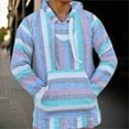 thumbnail image 2 of Hoodies for Men Tribal Style Wide Stripes Long Sleeve Hoodie with Pocket Casual Classic Fit Mens Sweatshirt, 2 of 4