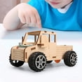 thumbnail image 1 of Coche de ciencia modelo de juguete ensamblable experimento científico educativo coche de Control de voz de madera para niños Unisex actividad física perfke Coche de control de voz, 1 of 9