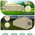 thumbnail image 6 of COBIZI Heavy Duty 10x30 Party Tent,Commercial pop up Canopy for Parties,Waterproof Gazebos, 8 Sidewalls,Waterproof UPF50+,Khaki, 6 of 6
