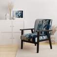 thumbnail image 2 of Designart "Cool Blue Daisy I" Chaise d'Appoint Rembourrée - Fauteuil Traditionnel pour Chambre, 2 of 7