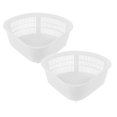 thumbnail image 1 of Oleegame 2PC Shower Soap Dish With Hook Storage Holder Multifunctional Draining Shelf Storage Rack Kitchen White Triangular Drain Basket White, 1 of 6