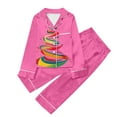 thumbnail image 1 of WEAIXIMIUNG Children's Christmas Print Long Sleeve Trousers Cardigan Children's Pyjamas Two Sets 7-8 Years, 1 of 4