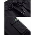 thumbnail image 4 of HXWCHs Boys Pants Lightweight Cargo Trousers for Outdoor Spring Summer - Drawstring Waist Comfortable Kids' Long Pants for Ages 7 to 16 Years Black 13-14 Years, 4 of 4