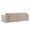 thumbnail image 3 of Hommoo 85.8" Sofa Oversized Loveseat Couch Sofa, Modern Sherpa Sofa for Apartment, Home&Office, Camel, 3 of 9