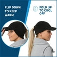 thumbnail image 2 of TrailHeads Fleece Ponytail Hat with Drop Down Ear Warmer | The Trailblazer Adventure Hat for Women - black, 2 of 6