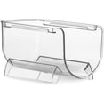 thumbnail image 4 of Rawiri Juego de 4 organizadores de botellas de vino y agua, soporte apilable de plástico para despensa, cocina, nevera, almacenamiento ideal para vino, refrescos, refrescos y cerveza, transparente, 4 of 6