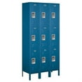 thumbnail image 2 of 12" Wide Triple Tier Standard Metal Locker - 3 Wide - 6 Feet High - 15 Inches Deep - Blue - Unassembled, 2 of 4