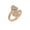 14k Rose Gold Plated 925 Sterling Silver, variant on Bypass Heart Ring for Women 1.08 ct Round & Baguette Moissanite 14k Rose Gold Plated 925 Sterling Silver Size 9 (Color D, VVS1)