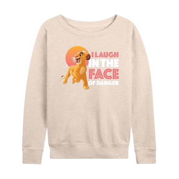 The Lion King - Simba - I Laugh in the Face of Danger - Women's Lightweight French Terry Long Sleeve Shirt