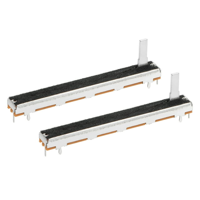 Ofertas Únicas 2pcs Fader Resistencias Variables Mezclador 75mm Potenciómetro Deslizante Recto B103 10K Ohm Lineal Canal Único