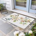 thumbnail image 2 of Floral Butterfly Doormat Outdoor Entrance 20"x31.5", Watercolor Colorful Botanical Plants Absorb Moisture Dirt Door Mats, Non-Slip Rubber Backing Floor Mats Indoor, Low-Profile Front Door Rugs, 2 of 9