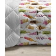 thumbnail image 3 of Ice Cream Down Alternative Comforter, Yummy Refreshments of Summertime Triple Scoops on Waffle Cones with Grungy Look, Microfiber Quilt for All Season, 5 Sizes, Multicolor, by Ambesonne, 3 of 3