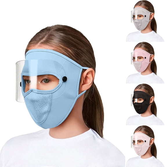 Lumistal Sun Face Cover UV Sun Protection Neck Gaiter Scarf UPF50 Breathable Cooling for Summer Outdoor Activities Reusable Hiking Running Cycling & Outdoor Sports 2Black One Size