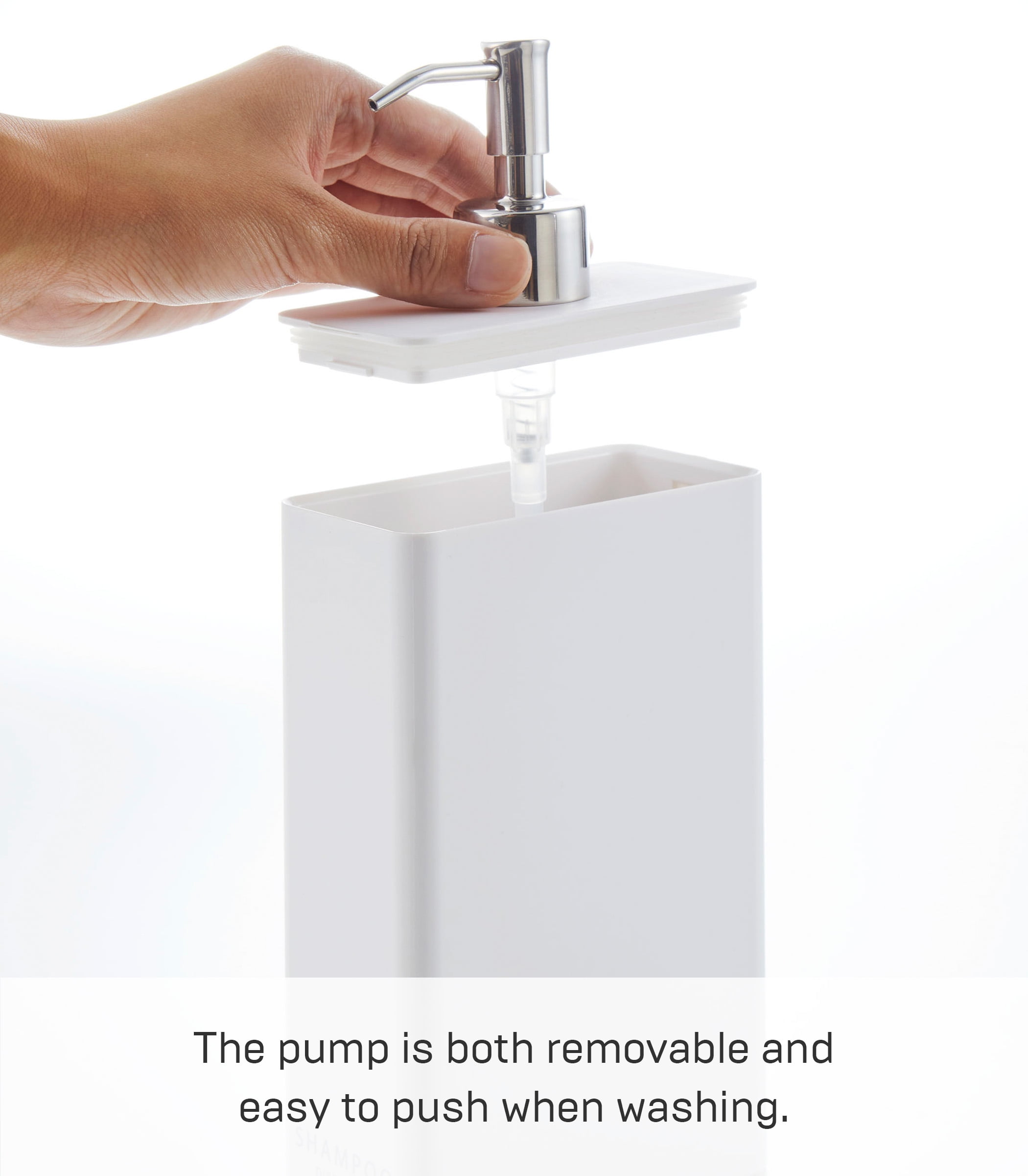 Yamazaki Home Rectangle Shower Dispenser, ABS Plastic, Body Soap