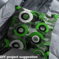 thumbnail image 2 of Manfei Modern Aesthetic Art Sewing & Crafting Fabric (3 Yards), Green Circle Stripe Home Decor Fabric by the Yard, Geometry Abstract Fabric by the Yard, Stylish Bedroom Decor, 2 of 6