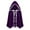Purple, variant on Hooded Cloak for Women Christmas Lace Pleated Lace Solid Color Hooded Short Velvet Cape