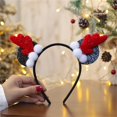 thumbnail image 2 of Gupgi Christmas Headband Bow Christmas Tree Elk Antler Hair Band Hair Hoop Women Girls Hair Headdress Christmas Ornaments, 2 of 3
