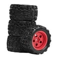 thumbnail image 4 of 4 Pack RC Crawler Tires RC Wheels and Tires Hubs Aggressive Tooth Pattern for 1:18 Scale Monster Truck Toys, 4 of 9