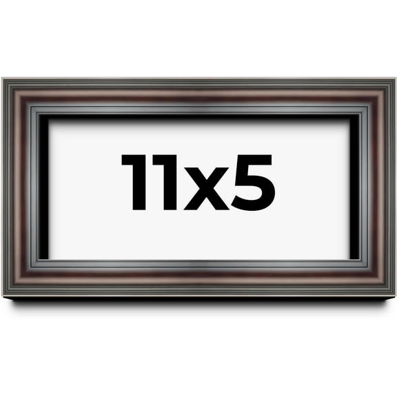 11x5 IN Shadow Box Frame Brown Cherry | 2.625 Inches Deep Pine Wood Traditional Shadowbox Display