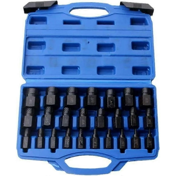 Set of 25 broken screw and bolt extractors