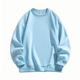 thumbnail image 2 of AherBiu Sweatshirts pour Hommes Col Rond Léger Pull Décontracté Automne Hiver Couleur Unie Classique Gym Entraînement Athlétique Course, 2 of 3